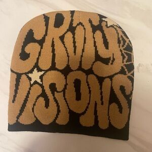 Black and Light Brown Gravity Vision Beanie